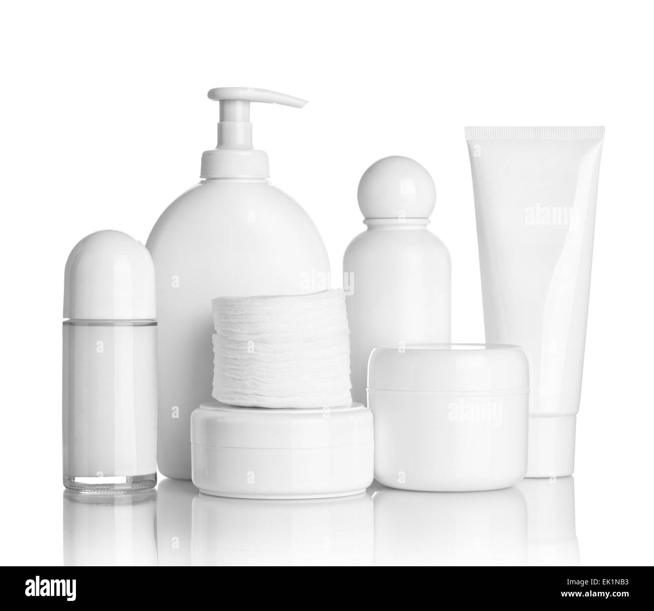 Pot de crème de beauté, tube et conteneur Banque D'Images