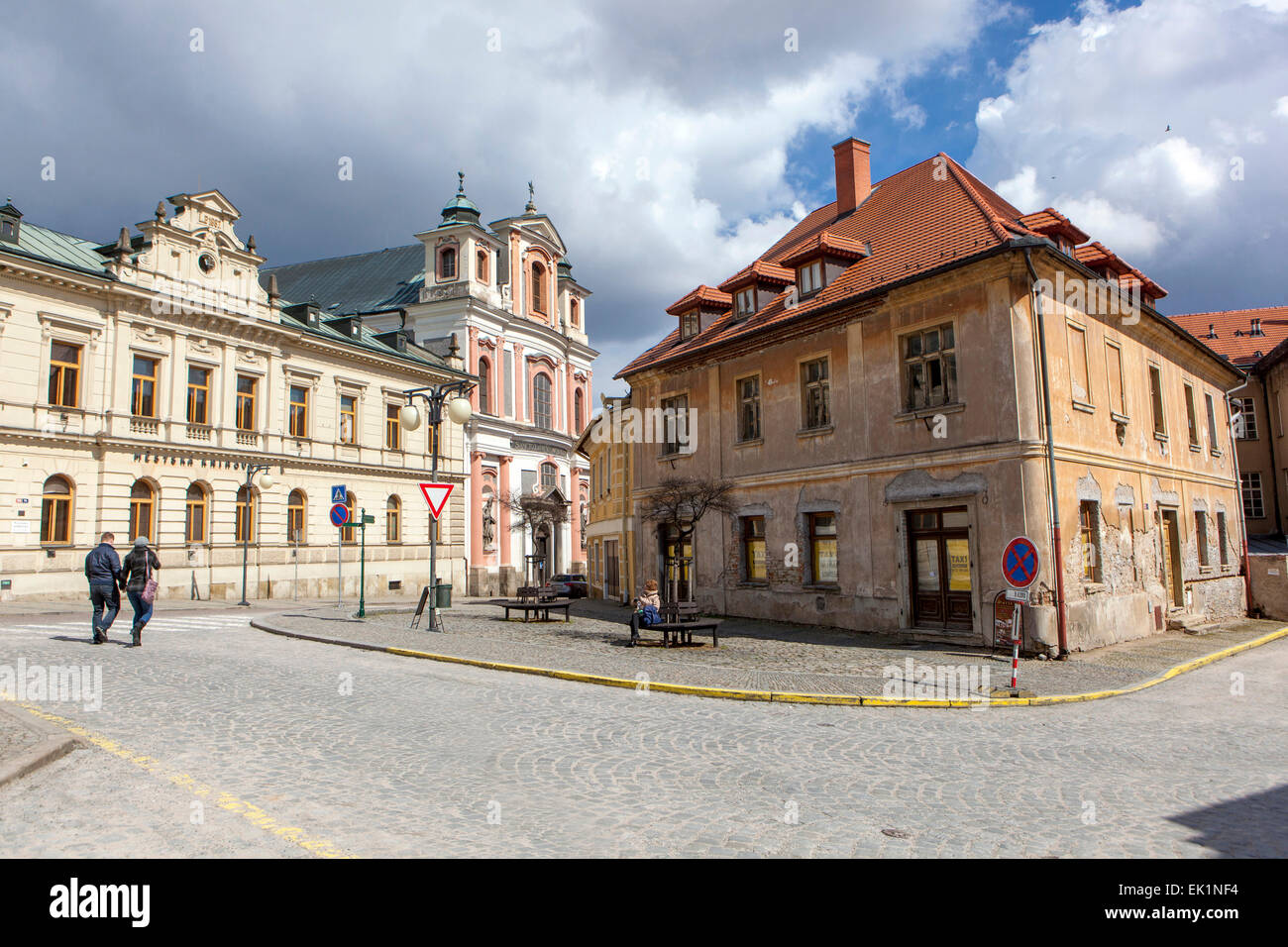 Rue Kutna Hora, Unesco, Bohême, République Tchèque Banque D'Images