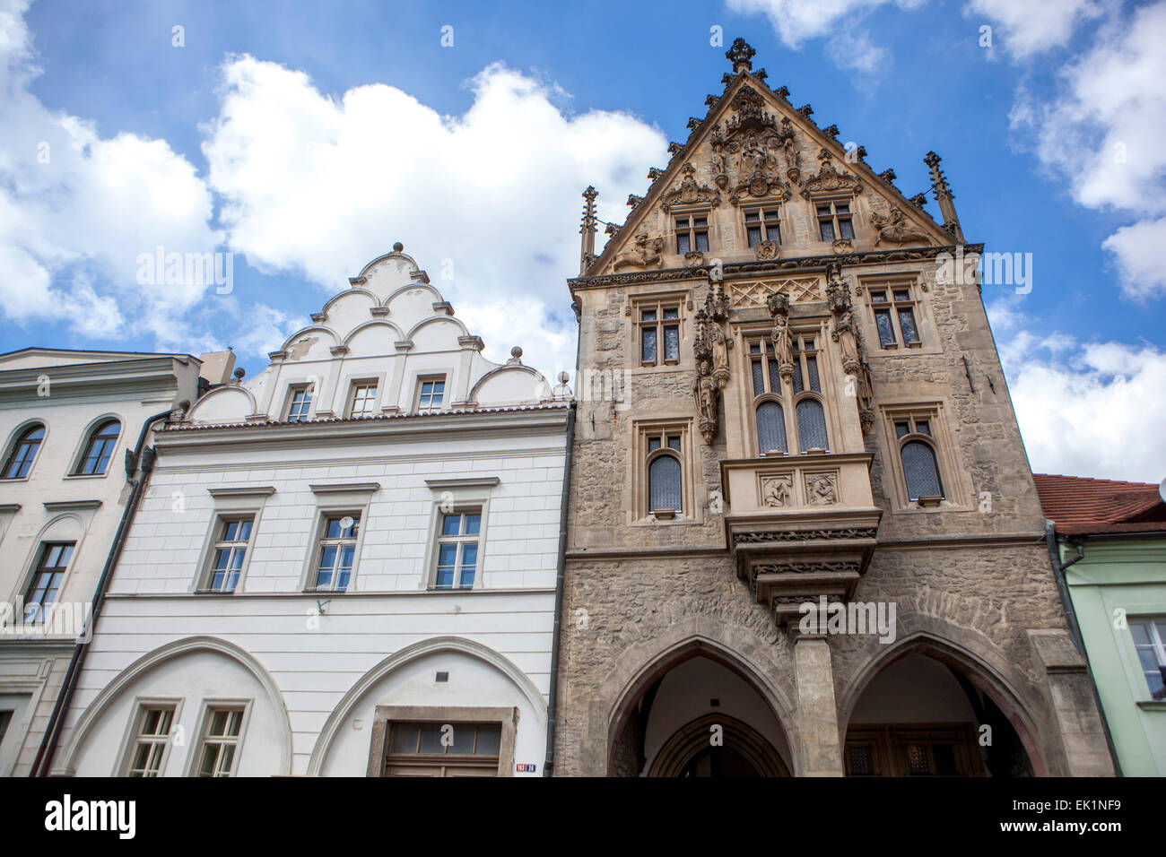 Maison En Pierre Gothique, Kutna Hora Bohemia République Tchèque Banque D'Images