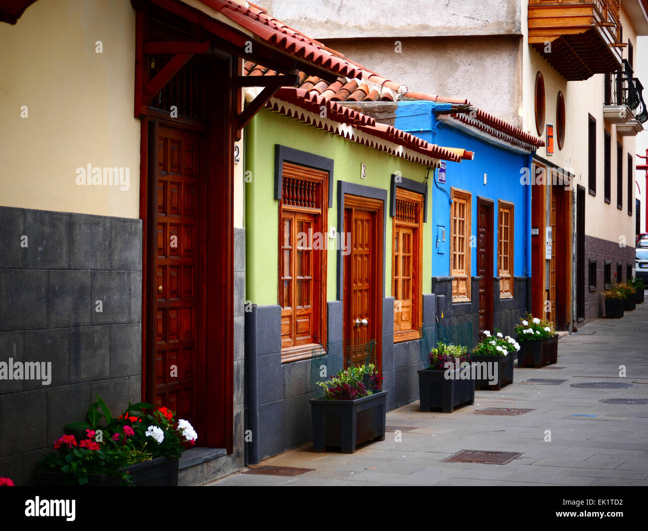 Espagne iles canaries Ténérife puerto de la Cruz trimestre Pêche Banque D'Images