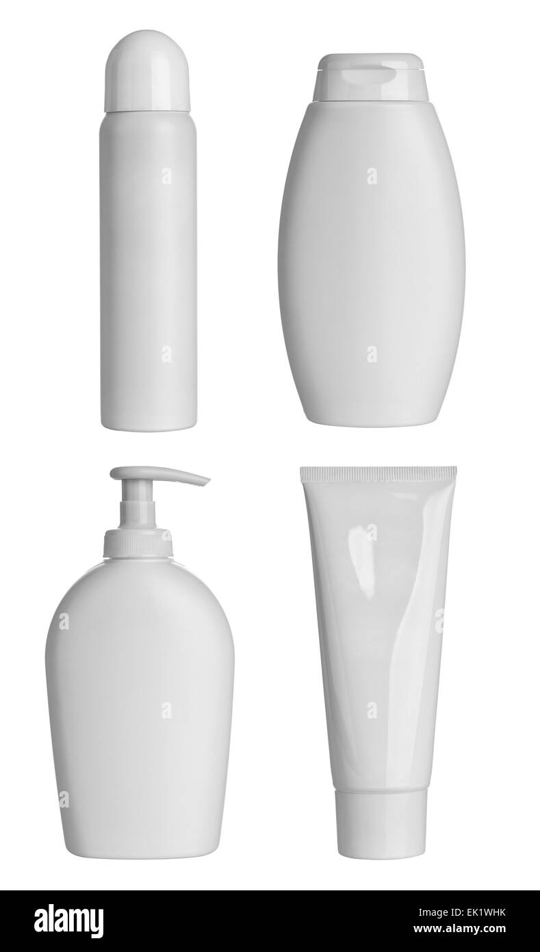 Récipient cosmétique blanche Banque D'Images