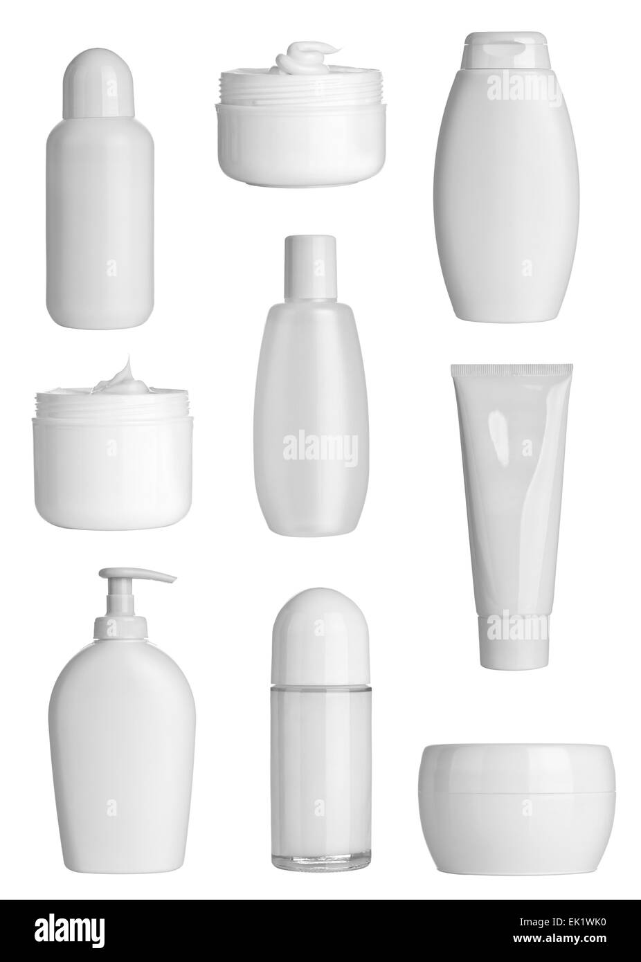 Pot de crème de beauté, tube et conteneur Banque D'Images