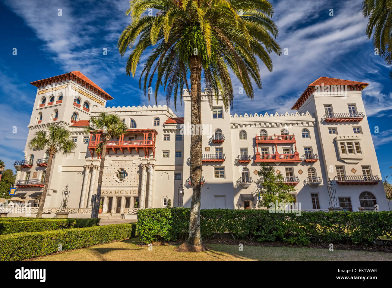 Casa Monica Hotel à saint Augustin. Ouvert en 1888, c'est l'un des plus anciens hôtels de la United States Banque D'Images