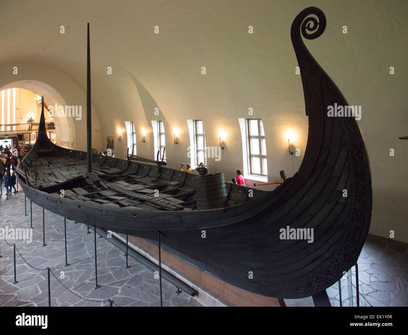 Oseberg ship au Viking Ship Museum, Bygdøy, Oslo, Norvège. Banque D'Images