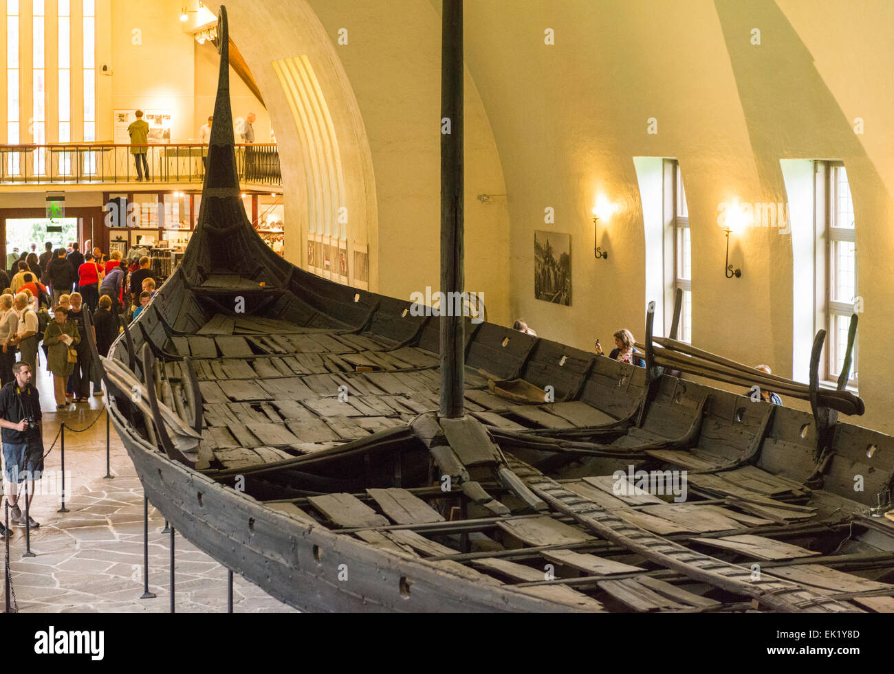 Oseberg ship au Viking Ship Museum, Bygdøy, Oslo, Norvège. Banque D'Images