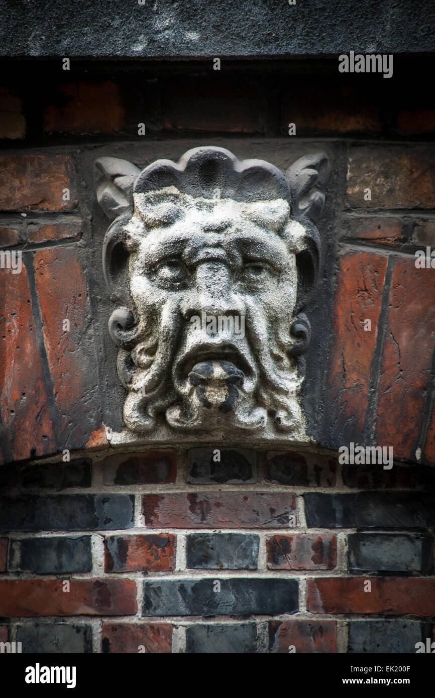 Keystone ornementaux, Bruges, Bruxelles Banque D'Images