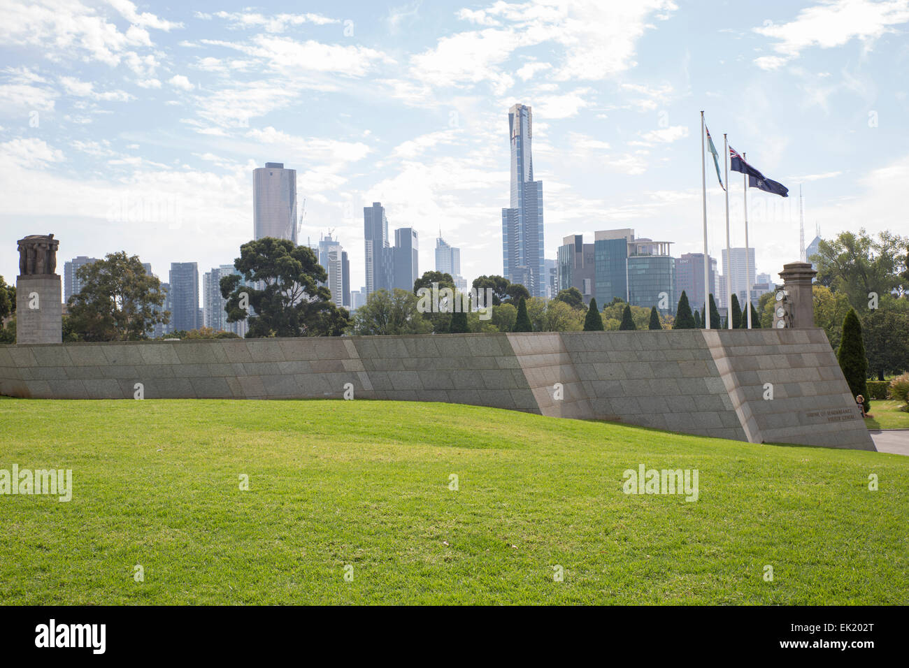 La ville de Melbourne, l'image réalisée à partir de culte du souvenir le 4 avril 2015 Banque D'Images