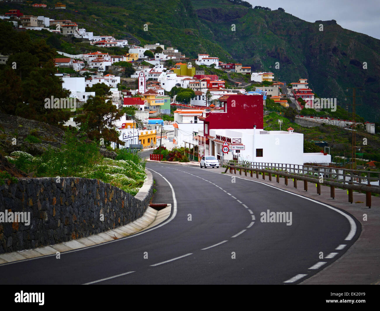 Inscrivez-vous sur la circulation de l'île de Tenerife Îles Canaries Espagne Banque D'Images