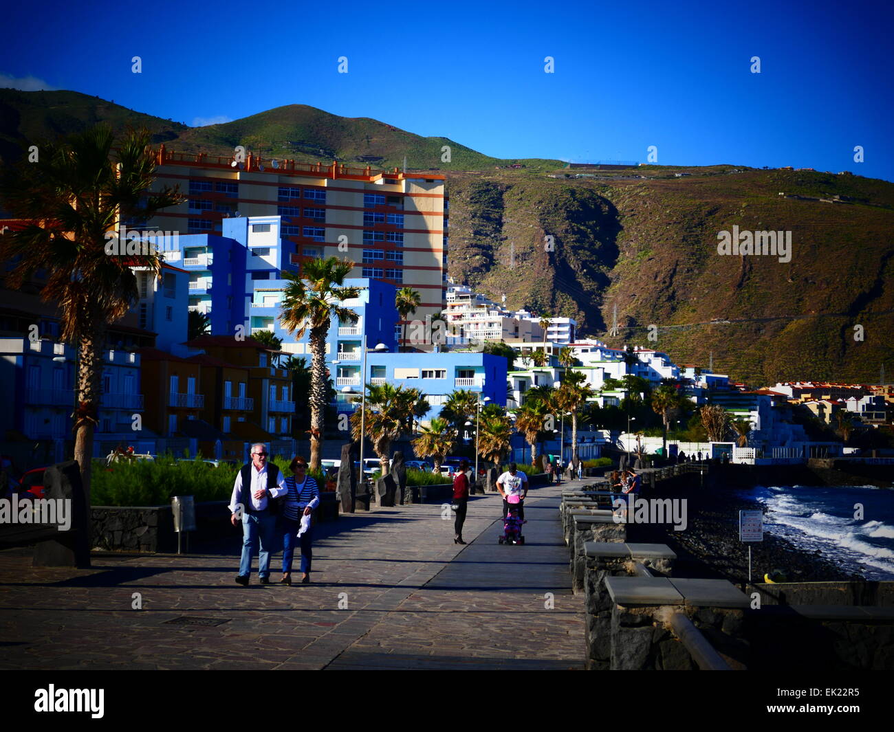 Plage de la côte sud de l'île de Tenerife Îles Canaries Espagne Banque D'Images