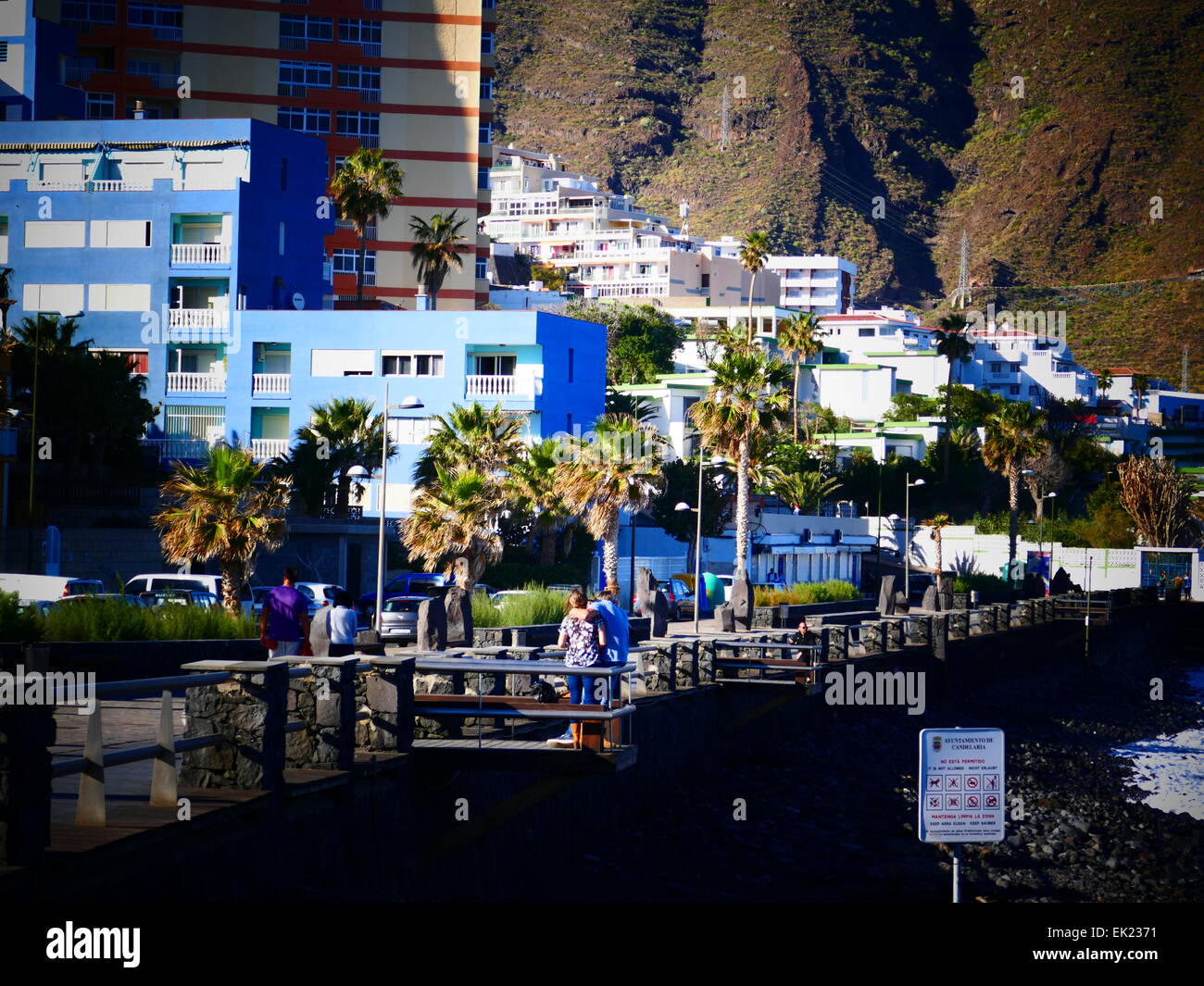 Plage de la côte sud de l'île de Tenerife Îles Canaries Espagne Banque D'Images