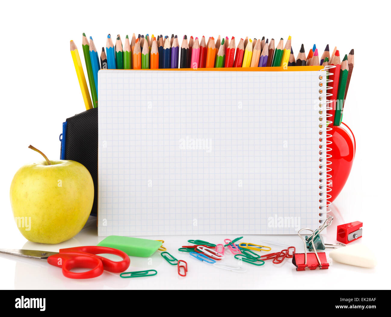 Fournitures scolaires et de bureau Banque D'Images