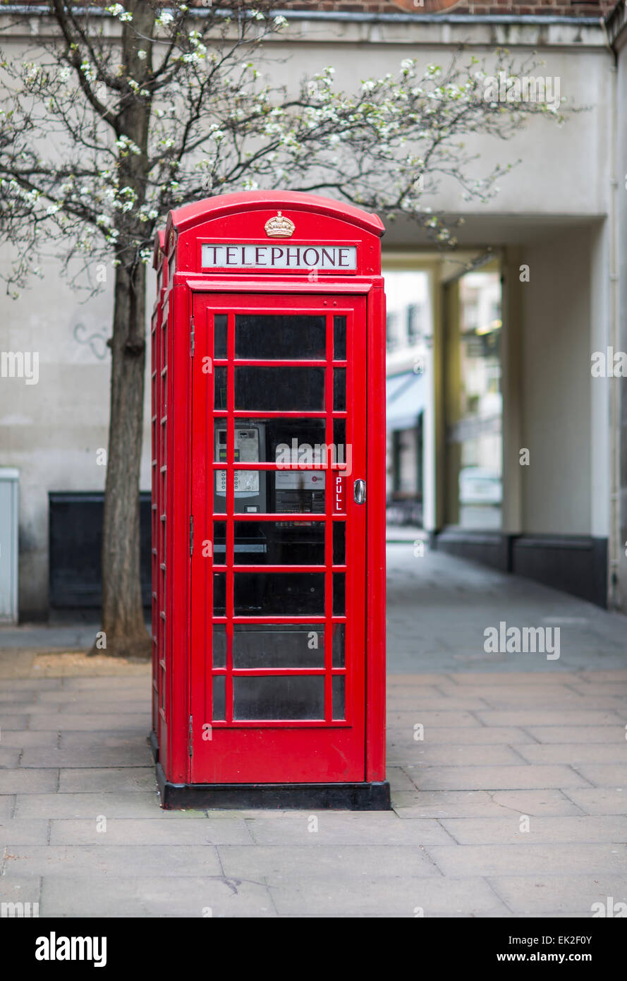 Cabine téléphonique, Mount Street Gardens, Londres Banque D'Images