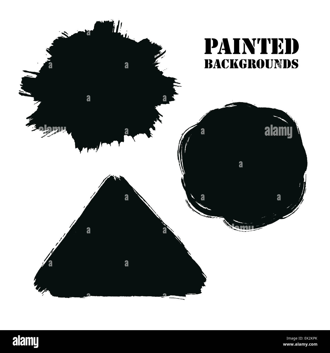 Triangle rond et fonds peints Banque D'Images