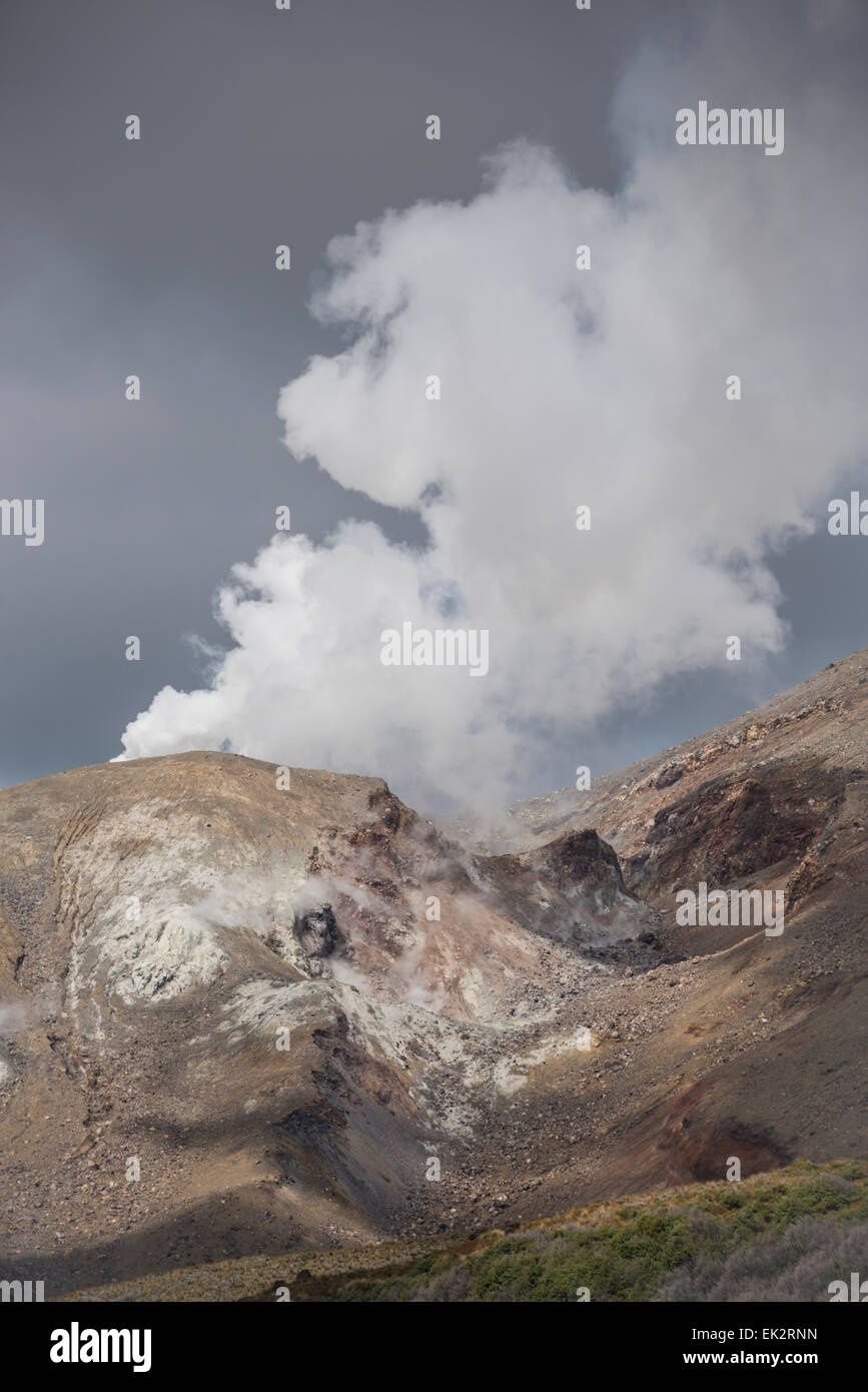 Te Maari cratère, Tongariro Crossing, North Island, New Zealand. Banque D'Images