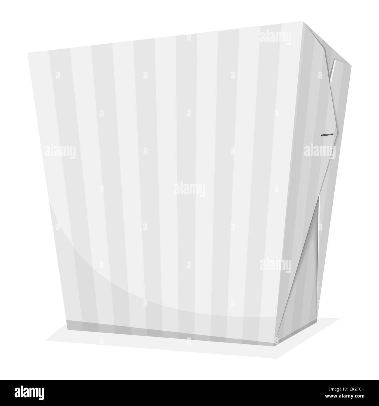 Boîte de nouilles à rayures. Plats à emporter. Vector illustration Banque D'Images