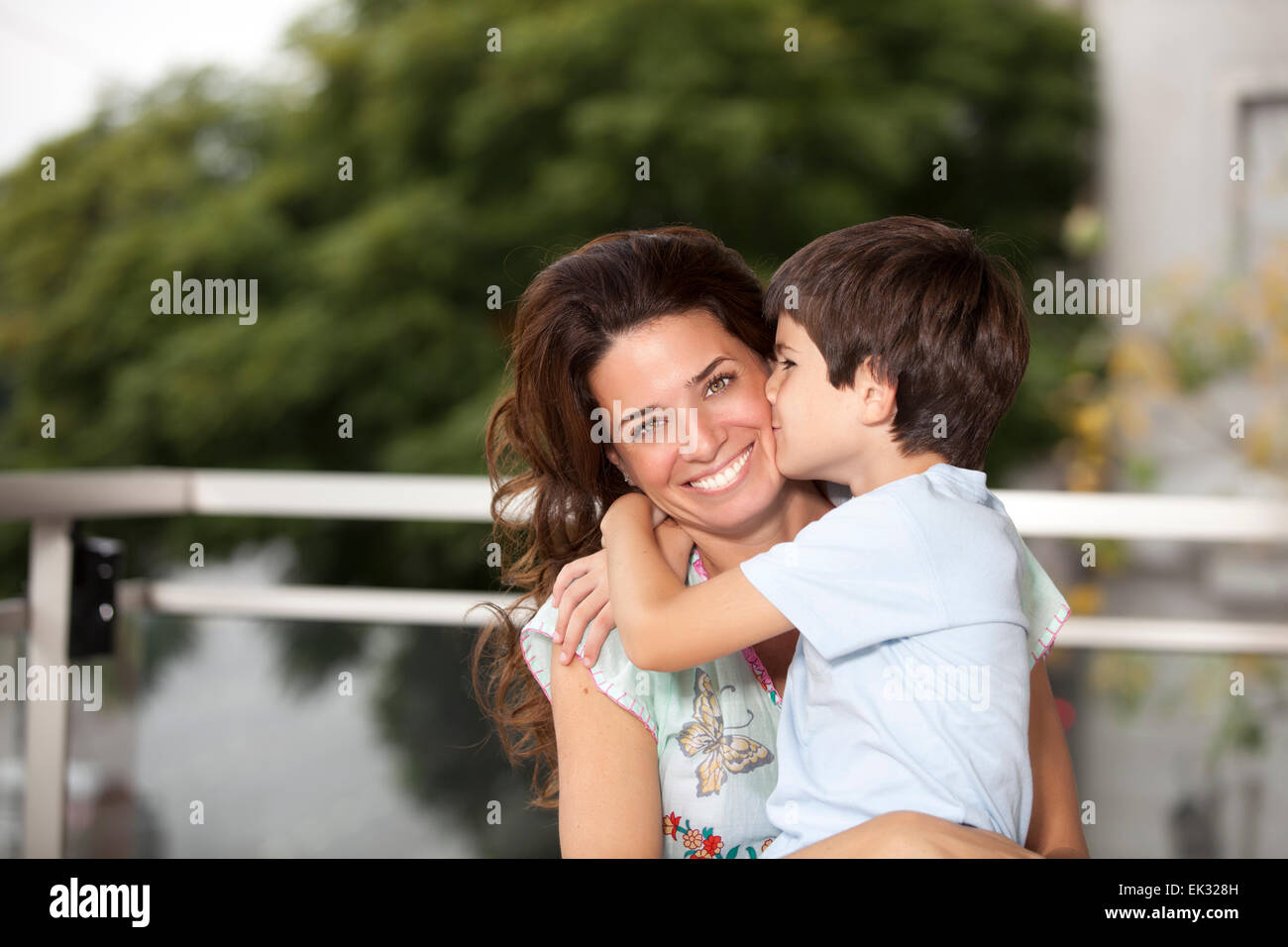 Mère et fils Banque D'Images