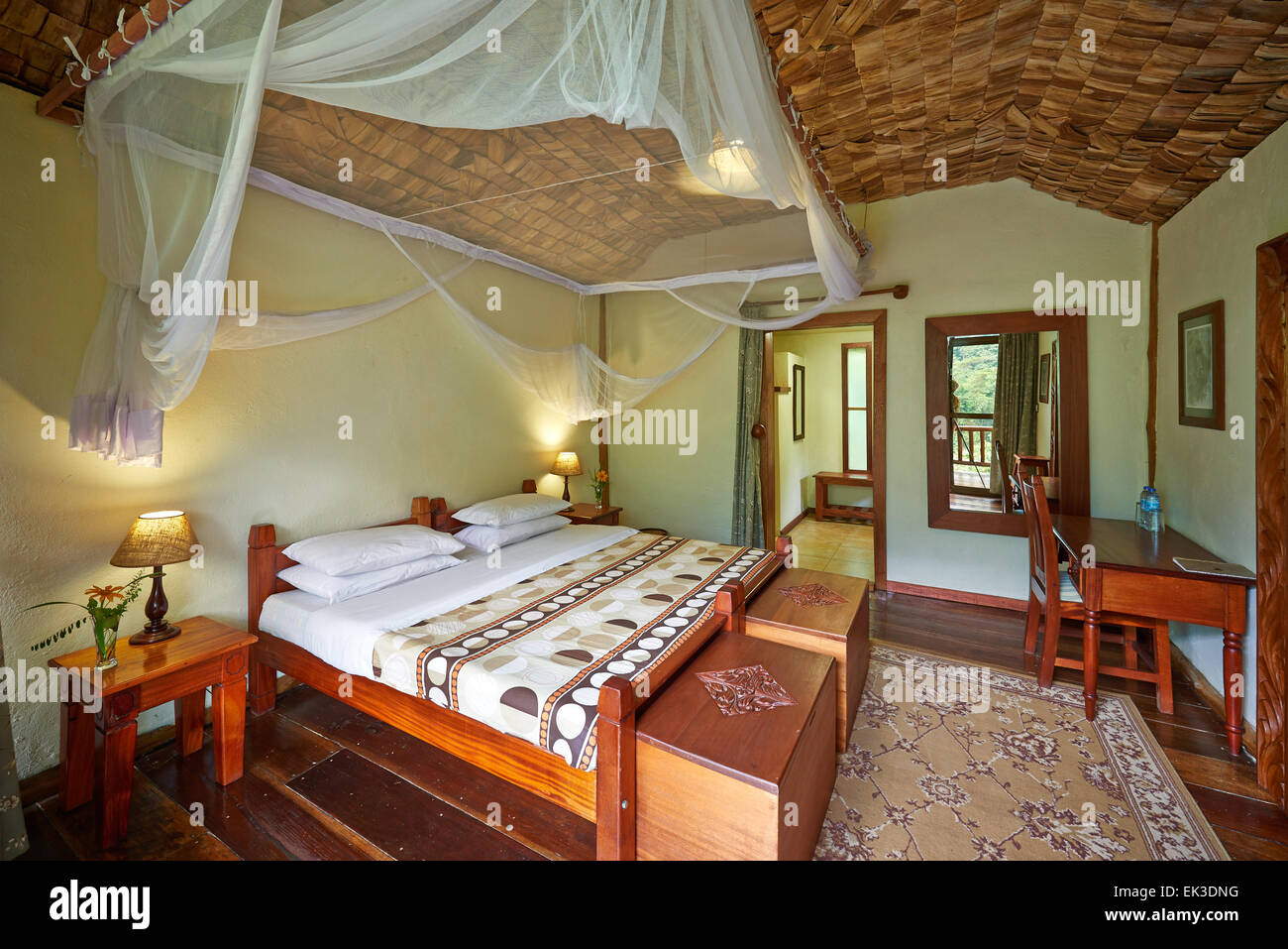 L'Engagi Lodge, Bwindi Impenetrable National Park, Uganda, Afrique, Buhoma Banque D'Images