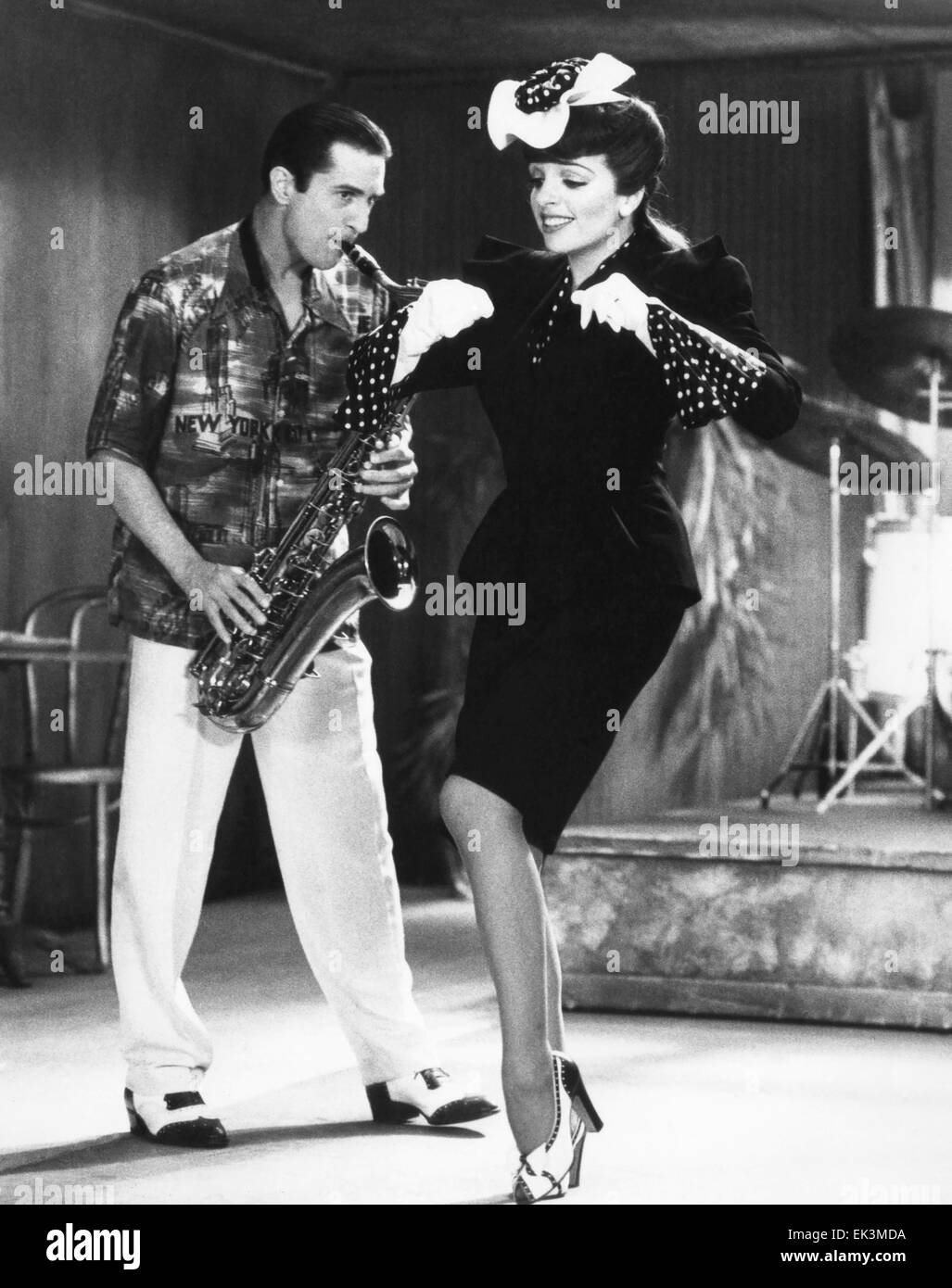 Robert De Niro, Liza Minnelli, sur-ensemble du film 'New York, New York', 1977 Banque D'Images