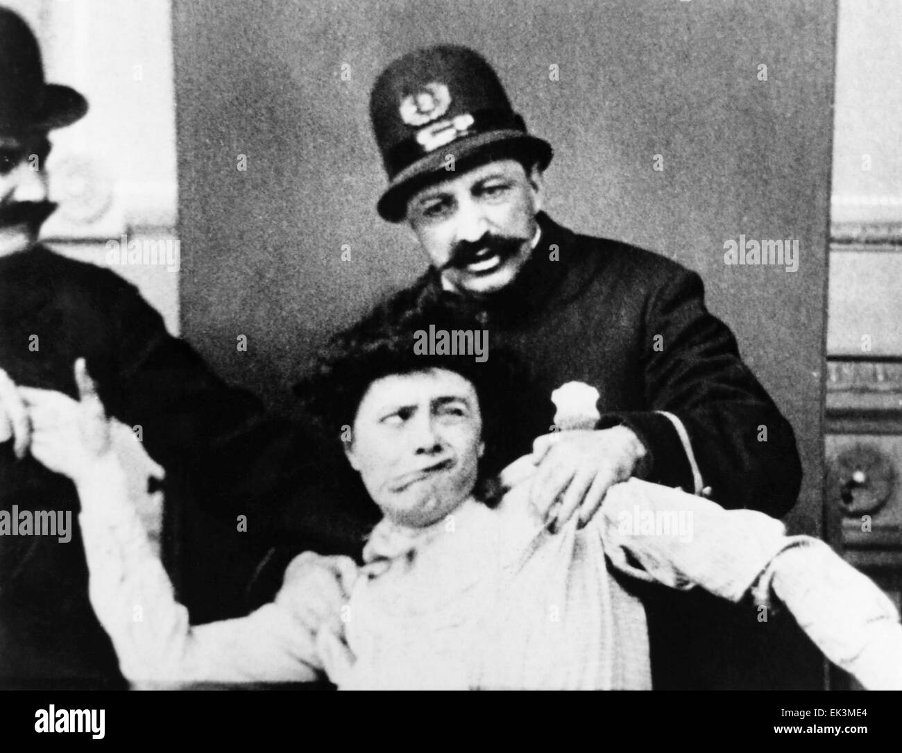 Scène du film muet de photographier une femme 'escroc', 1904 Banque D'Images