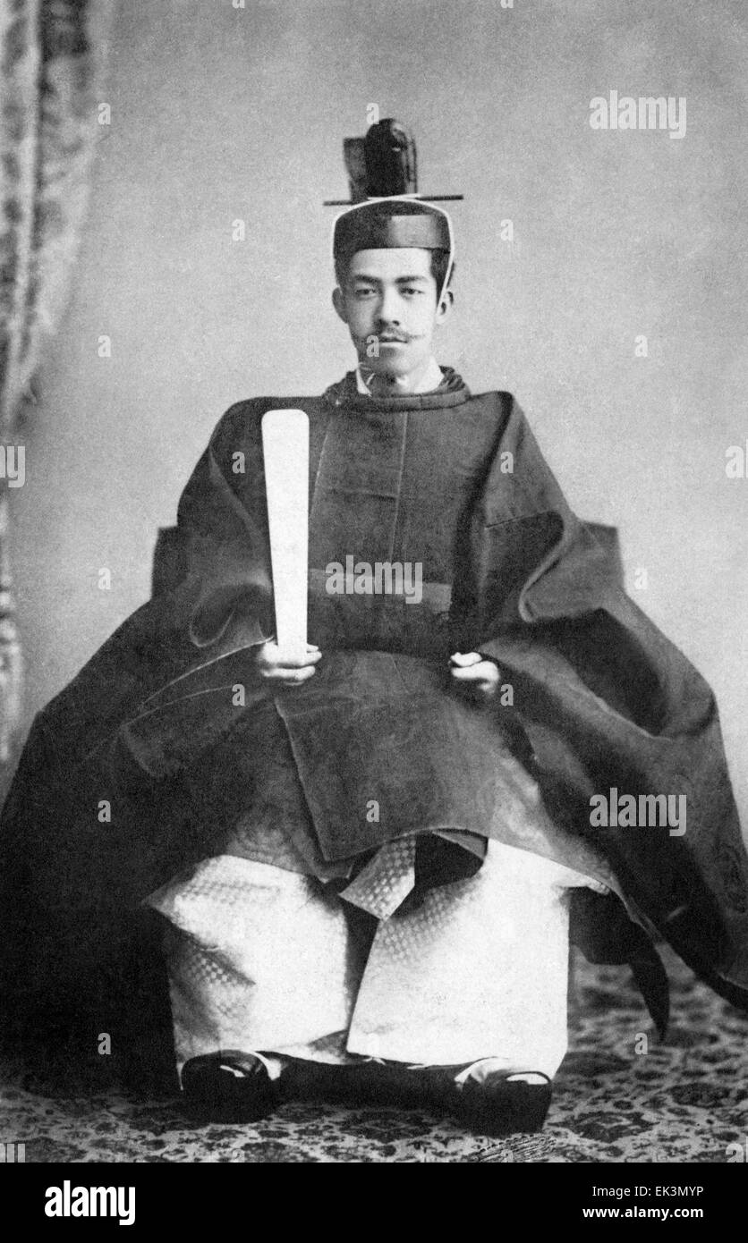L'empereur Meiji du Japon, Portrait, circa 1880 Banque D'Images