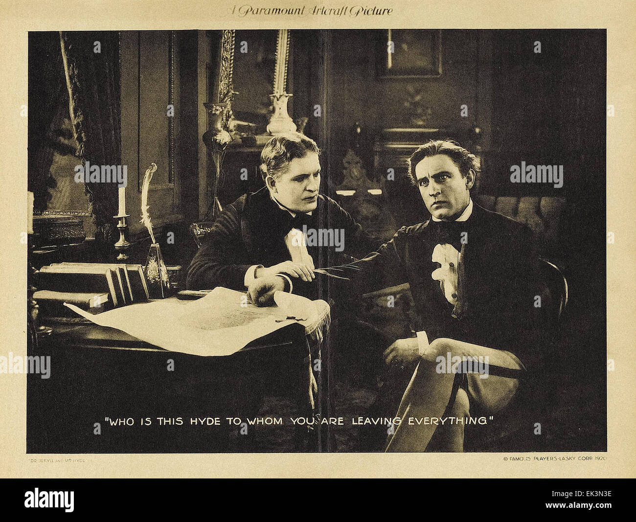 Le Dr Jekyll et M. Hyde - 1920 L'affiche de film Banque D'Images