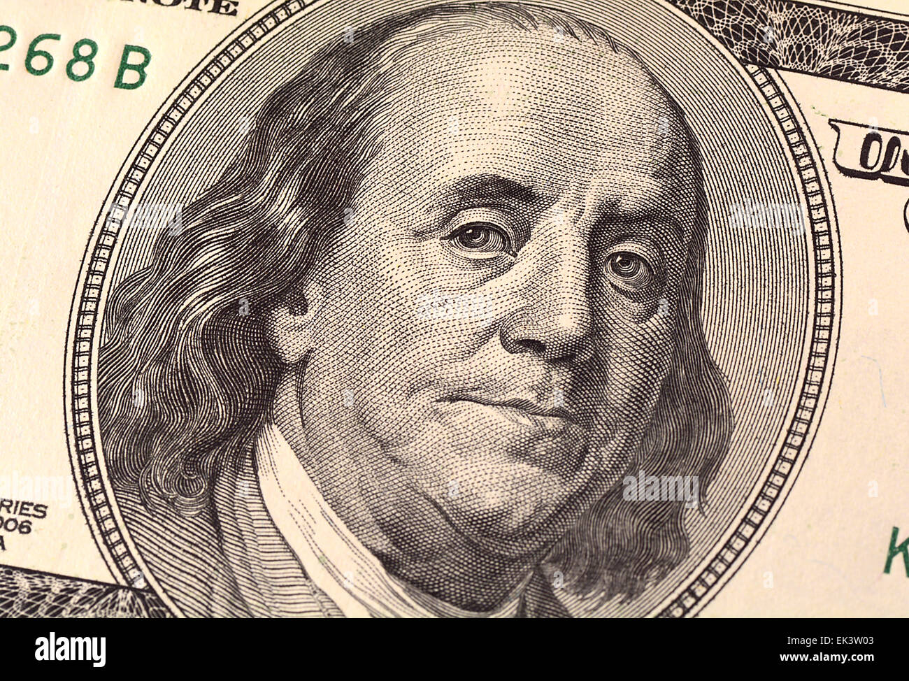 Vue en gros de billets en dollars américains Banque D'Images