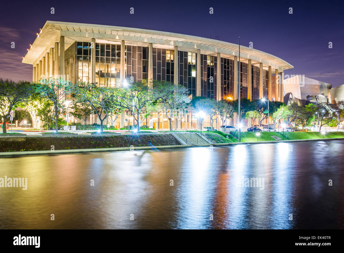 Le Centre de la musique de nuit, dans le centre-ville de Los Angeles, Californie. Banque D'Images