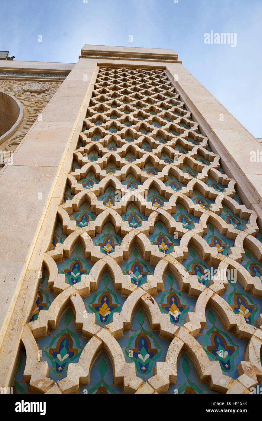 Mosquée Hassan II, Casablanca, Maroc, Afrique Banque D'Images