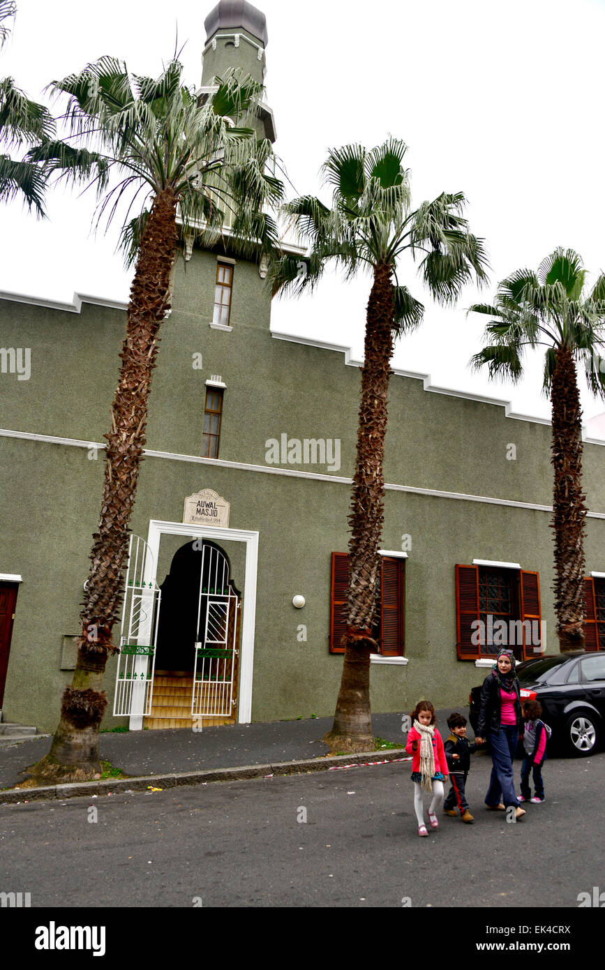 La mosquée Auwal dans Dorp Street Cape Town, Western Cape, Afrique du Sud. Banque D'Images