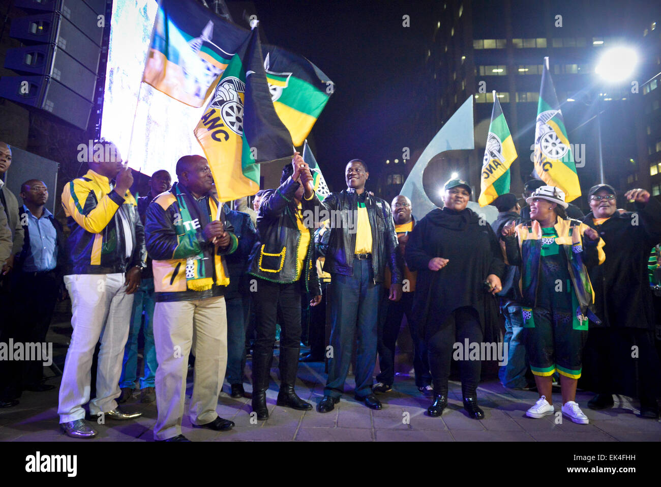 L'ANC a tenu sa célébration fête pour célébrer son virtory comme pary dans les 2014 élections nationales qui ont eu lieu. l'événement a eu lieu à Johannesburg cbd. Dans attendeance ont tous les sympathisants du parti Banque D'Images