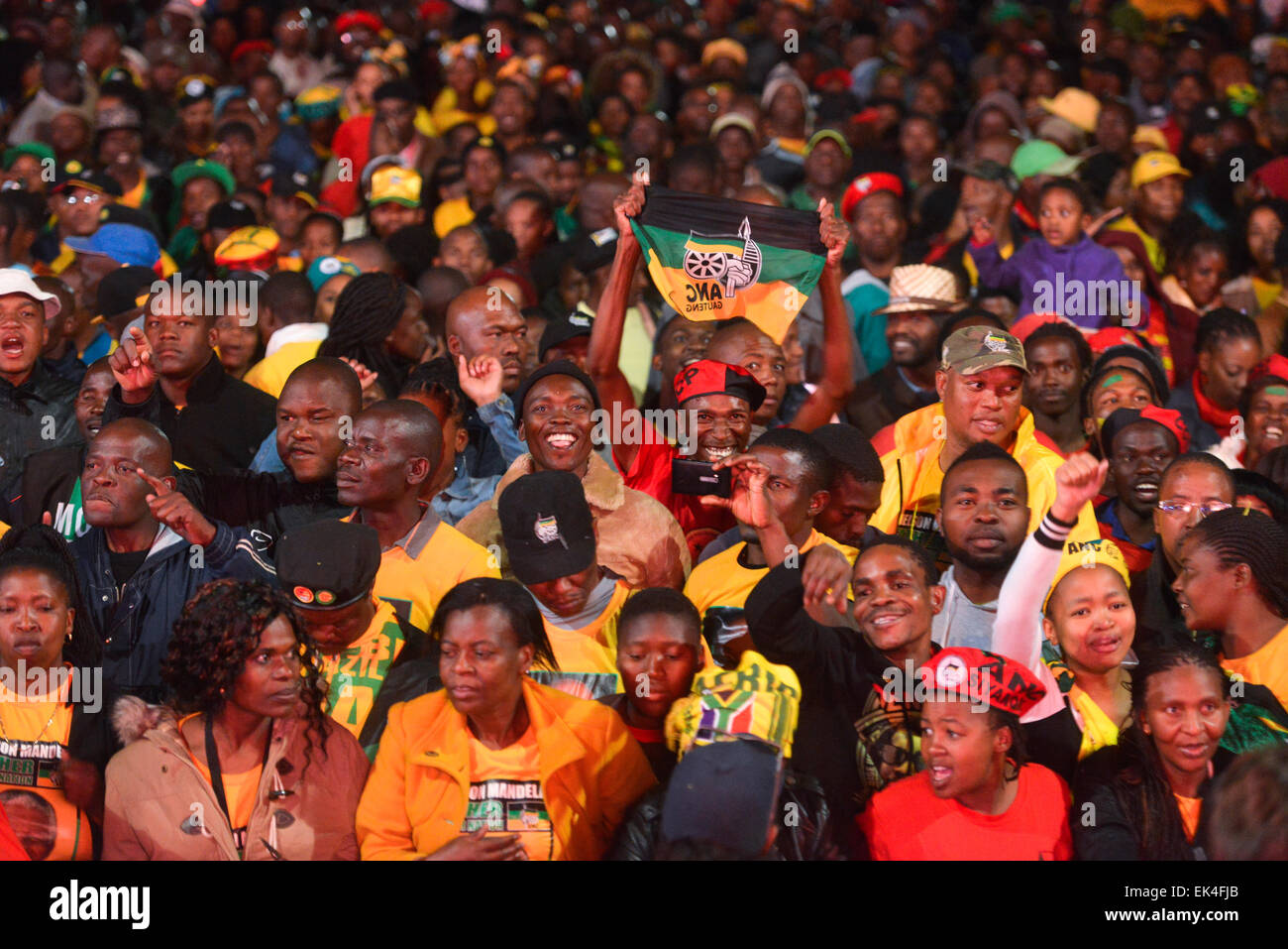 L'ANC a tenu sa célébration fête pour célébrer son virtory comme pary dans les 2014 élections nationales qui ont eu lieu. l'événement a eu lieu à Johannesburg cbd. Dans attendeance ont tous les sympathisants du parti Banque D'Images