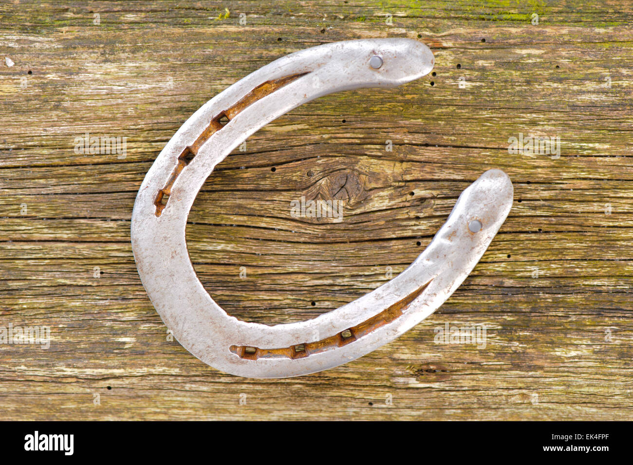 Horse Shoe comme symbole de chance Banque D'Images