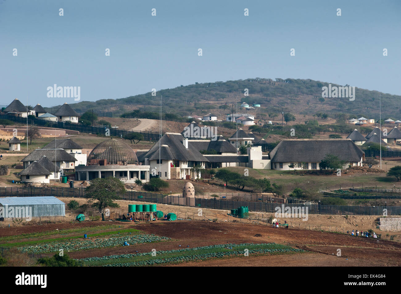 Le président Zuma's homestead, Nkandla, KZN Banque D'Images