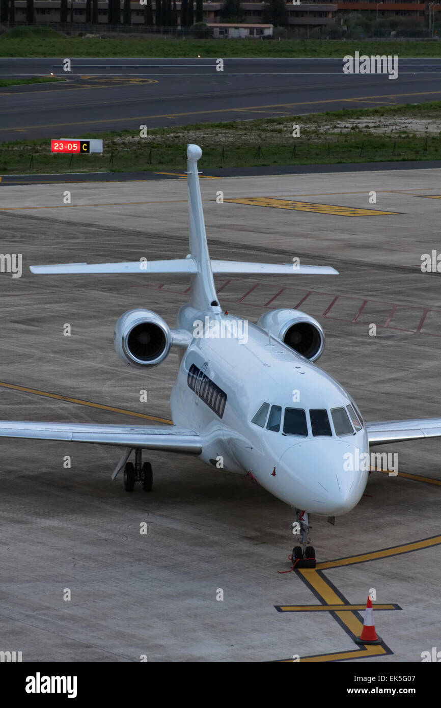 L'Italie, la Sicile, l'aéroport Comiso (Ragusa), executive jet Banque D'Images