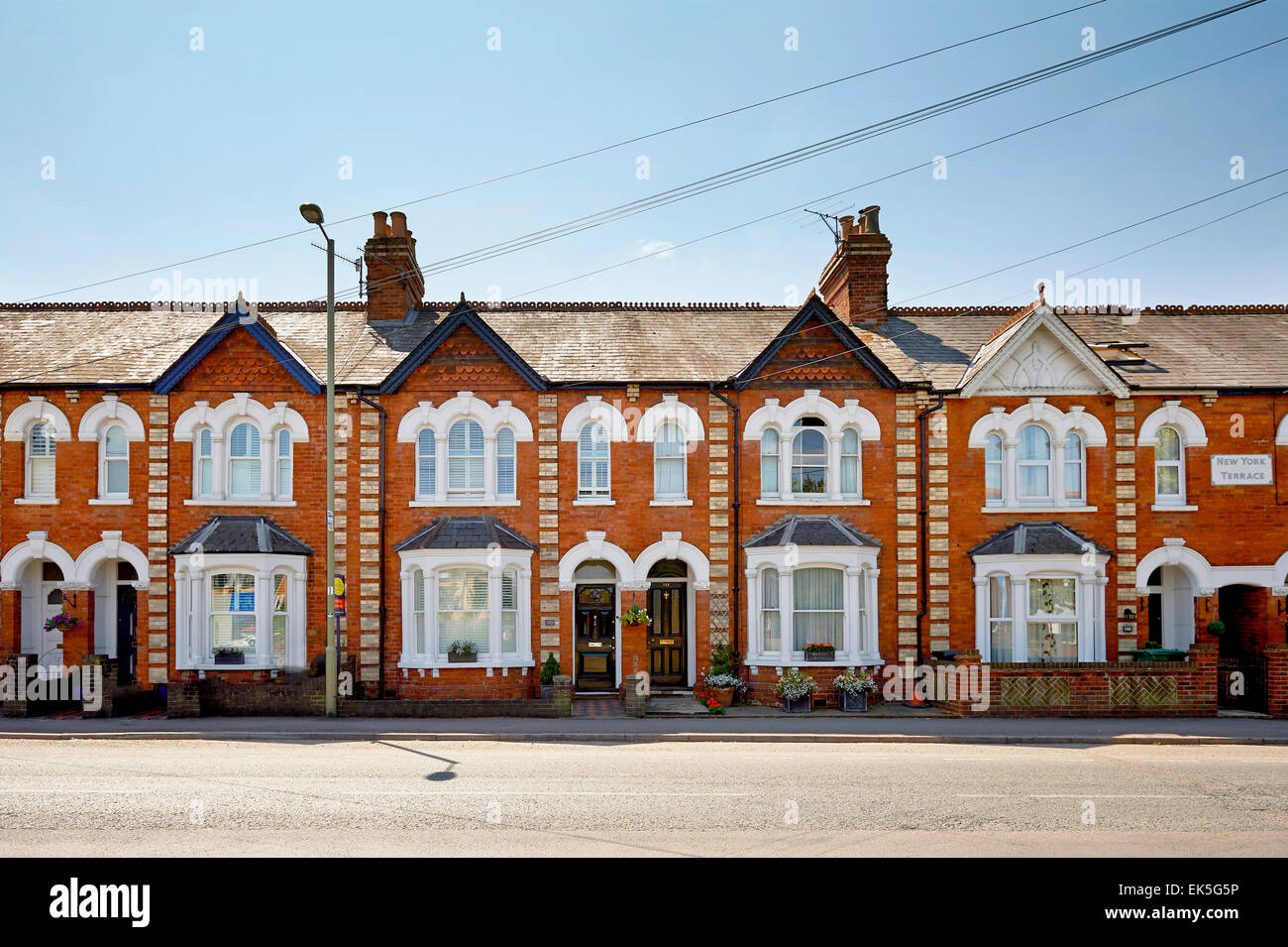 Maisons mitoyennes de style victorien Banque D'Images