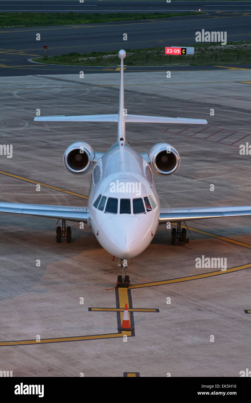 L'Italie, la Sicile, l'aéroport Comiso (Ragusa), executive jet Banque D'Images