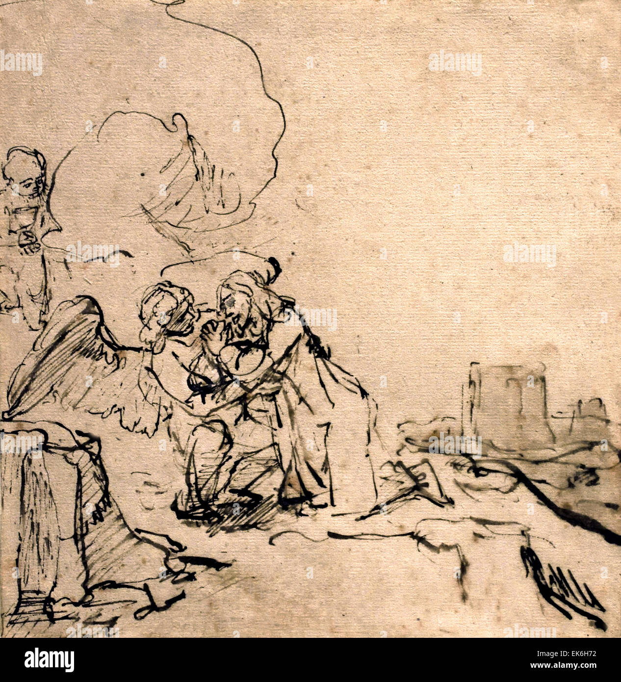 L'agonie dans le jardin ( Mont des Oliviers ) 1648 Rembrandt Harmenszoon van Rijn1606-1669 Pays-Bas néerlandais ( plume et encre ) Banque D'Images L'agonie dans le jardin ( Mont des Oliviers ) 1648 Rembrandt Harmenszoon van Rijn1606-1669 Pays-Bas néerlandais ( plume et encre ) Banque D'Images