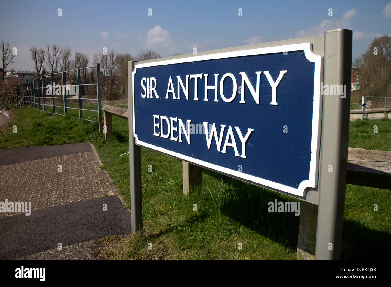 Sir Anthony Eden signe ainsi, Leamington Spa, Warwickshire, UK Banque D'Images