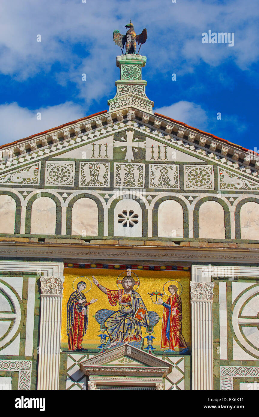 San Miniato al Monte, Florence, église San Miniato al Monte, Toscane. L'Italie. L'Europe Banque D'Images