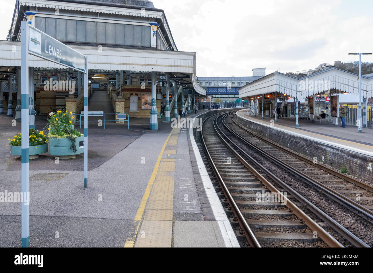 La gare de Lewes Lewes, East Sussex England Royaume-Uni UK Banque D'Images