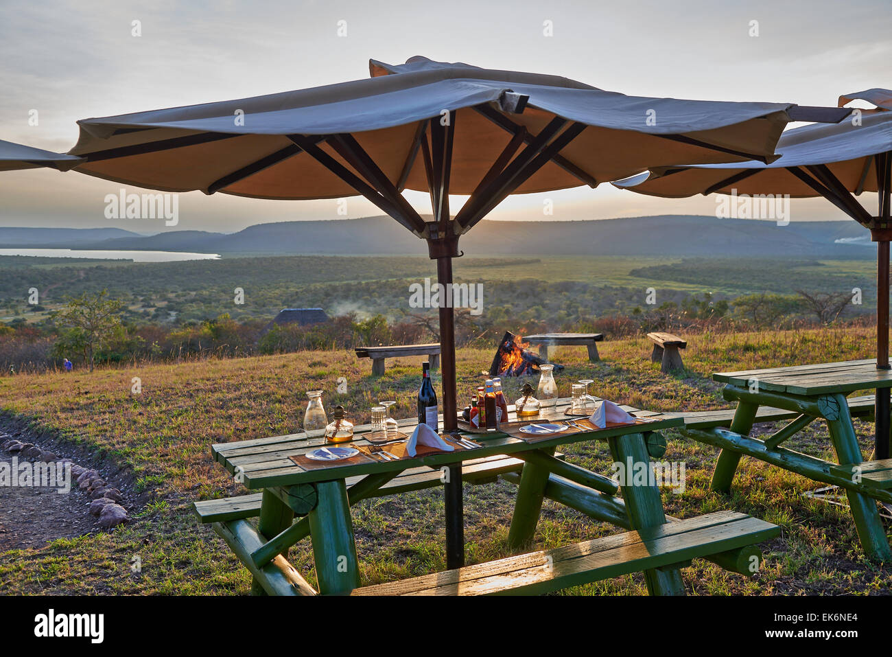 Mantana Tented Camp, parc national du lac Mburo, Ouganda, Afrique du Sud Banque D'Images