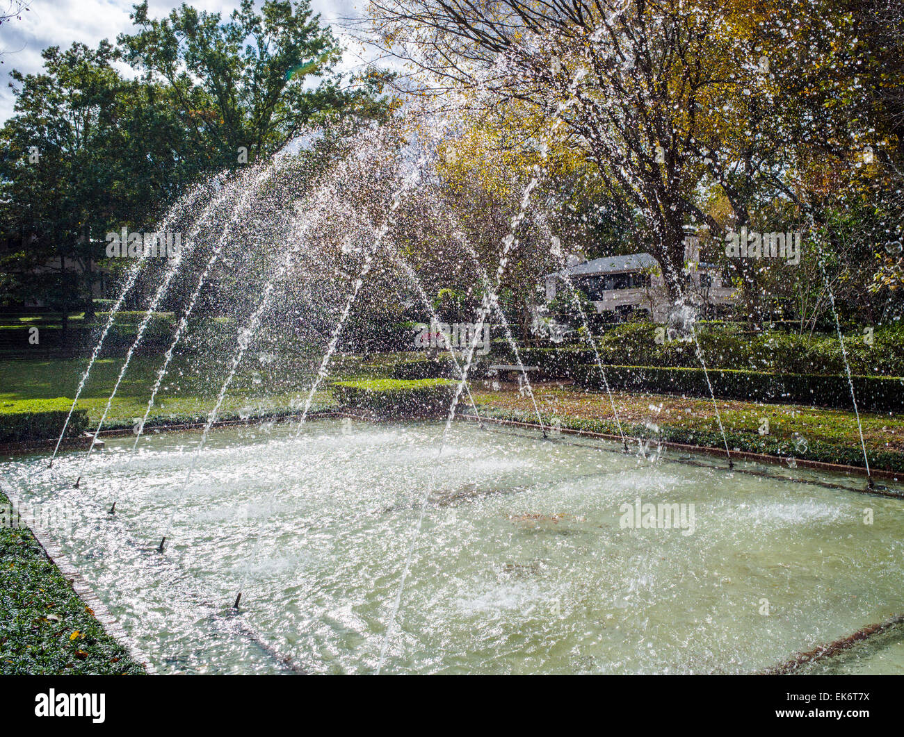 Fontaines, Bayou Bend gardens & home, Musée des beaux-Arts de Houston Banque D'Images