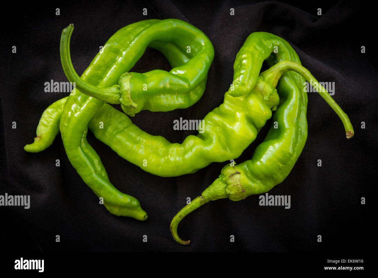 Poivrons verts Banque D'Images