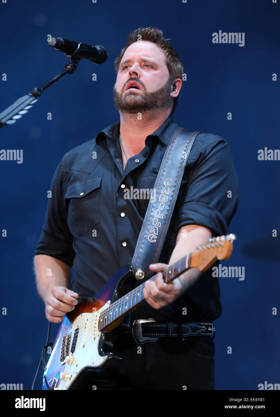 Route 91 Harvest Festival de musique country à MGM Resorts Village - Jour 1 - Performances - Randy Houser avec : Randy Houser Où : Las Vegas, Nevada, United States Quand : 03 Oct 2014 Banque D'Images