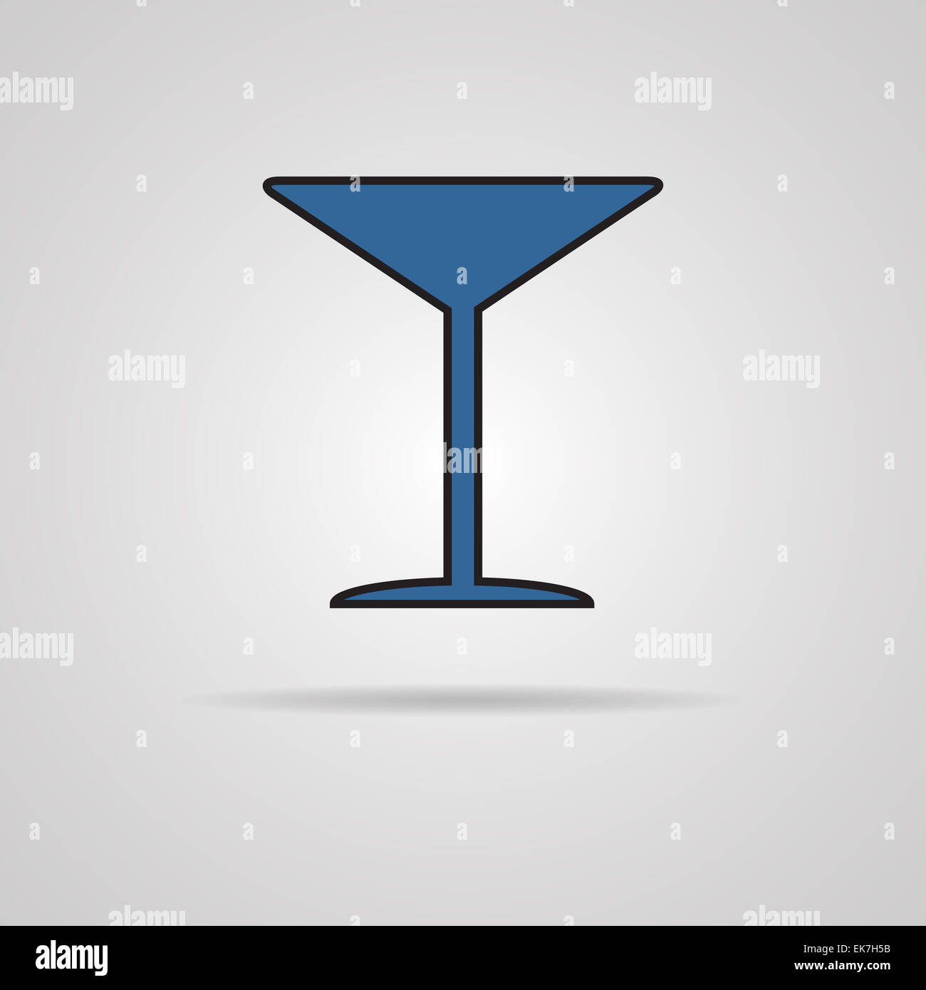 Verre à martini à l'icône. Vector illustration Banque D'Images