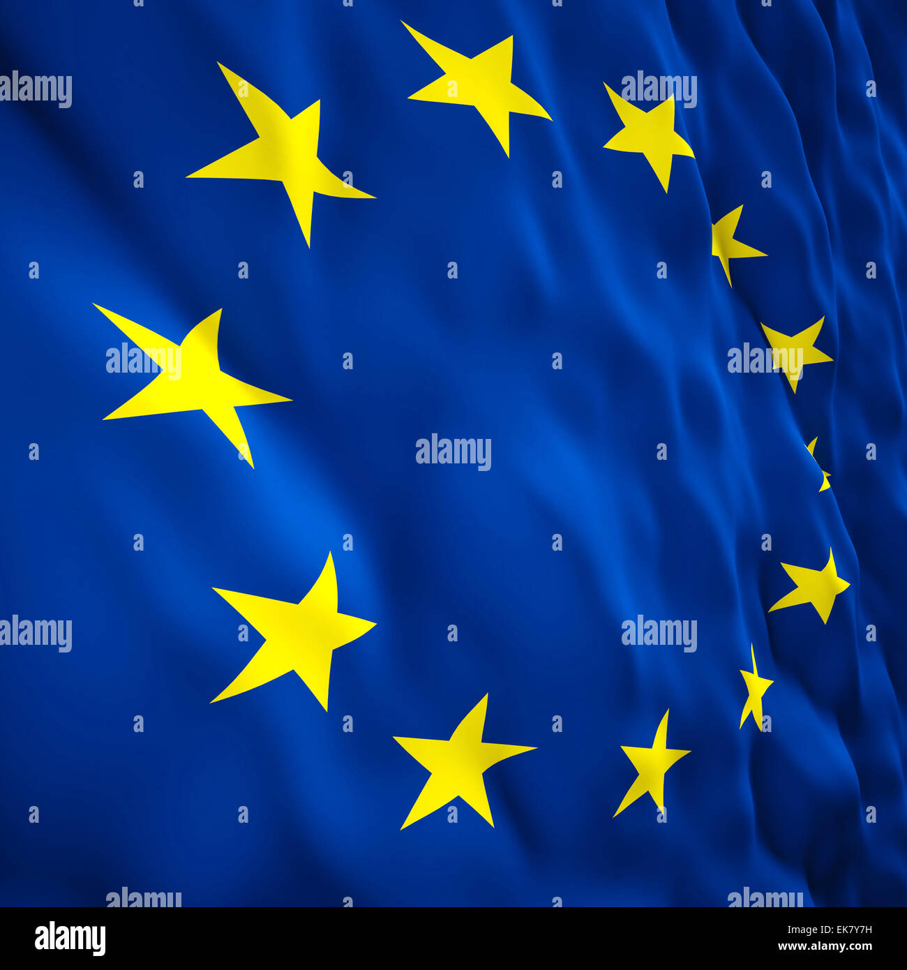 3d illustration de drapeau européen Banque D'Images