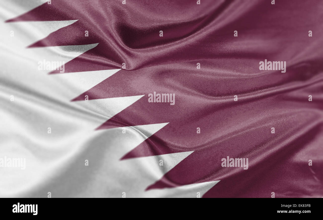 La haute résolution de rendre le drapeau national du Qatar. Banque D'Images