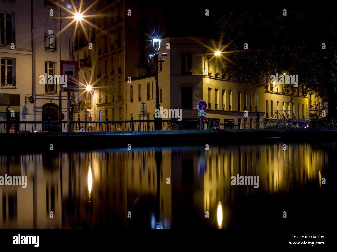 Paris Canal Banque D'Images
