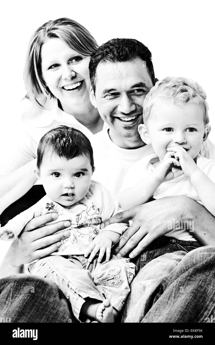 portrait de famille Banque D'Images
