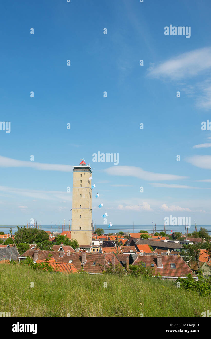 Le phare de Brandaris Terschelling île des Wadden néerlandaise Banque D'Images